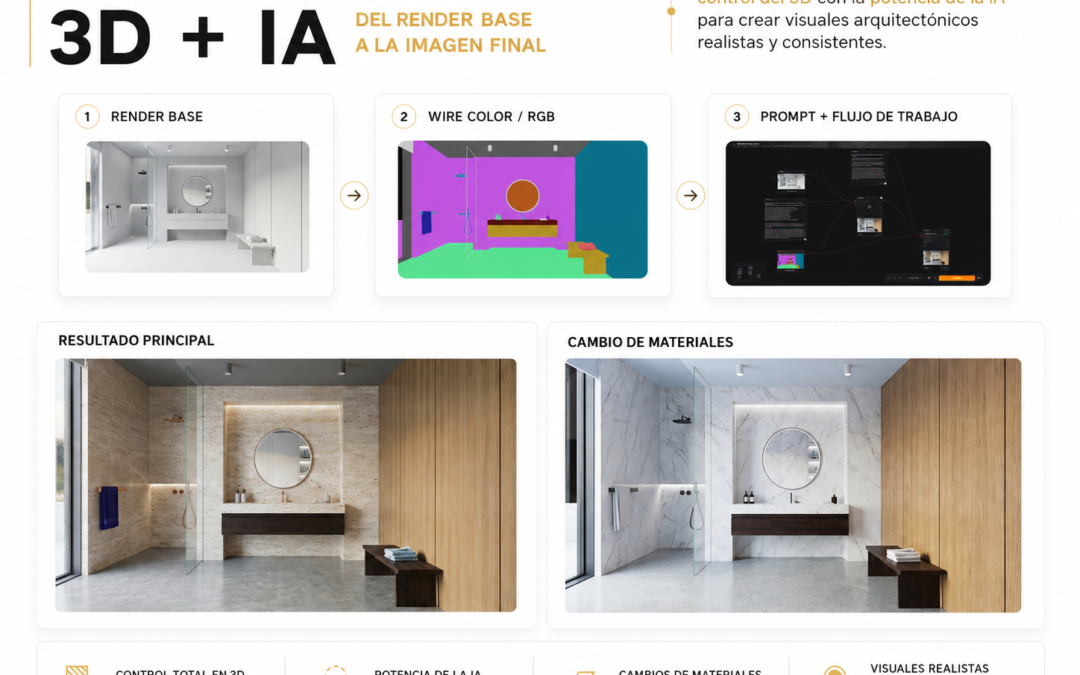 Workflow híbrido 3D+IA